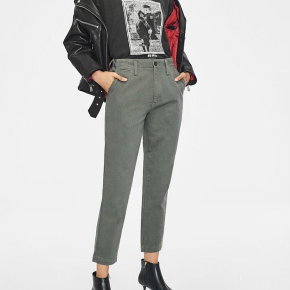 Anine Bing Logan Pant Green XS Q139